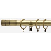 New Edge Blinds Antqiue Brass 28mm Barrel Fixed Length Metal Curtain Pole in Bronze | Size: 310 cm