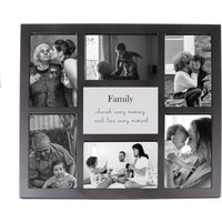 Happy Homewares Modern Black Multi Collage Picture Frame with Family Wording & Cute Phrase