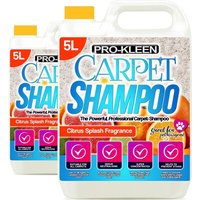 ProKleen Carpet Cleaning Shampoo Odour Remover Citrus Fragrance 2 x 5L in White