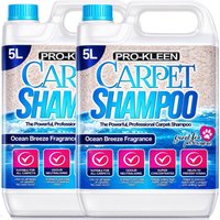 ProKleen Carpet Cleaning Shampoo Odour Remover Ocean Breeze Fragrance 2 x 5L in White