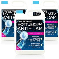 ProKleen Hot Tub & Spa Anti Foam 3 x 5L in Clear
