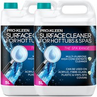 ProKleen Hot Tub, Spa & Whirlpool Antibacterial Surface Cleaner 2 x 5L in Clear