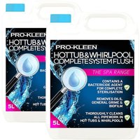 ProKleen Hot Tub & Whirlpool Complete System Flush Cleaner 2 x 5L in Clear
