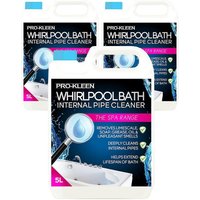 ProKleen Whirlpool & Hot Tub Bath Internal Pipe Cleaner 3 x 5L in Clear