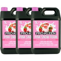 ProKleen Coloured Snow Foam Car Shampoo - Strawberry Fragrance - 3 x 5L in Pink