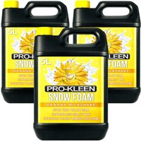 ProKleen Coloured Snow Foam Car Shampoo - Banana Milkshake Fragrance - 3 x 5L in Yellow