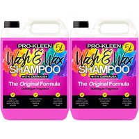ProKleen Wash & Wax Car pH Neutral Shampoo with Carnauba Wax Bubblegum 2 x 5L in Clear