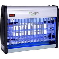 Xterminate Indoor Insect Fly Killer Zapper LED Low Energy Attracting UV Light Electric 16w in Silver