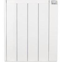 MYLEK Ceramic Electric Panel Heater with 24/7 Digital Timer IP24 Rated 600W in White