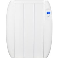 MYLEK Aluminium Electric Panel Heater 24/7 Digital Timer IP24 Rated 600W in White
