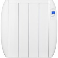 MYLEK Aluminium Electric Panel Heater 24/7 Digital Timer IP24 Rated 1000W in White