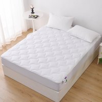 Glamhaus Mattress Topper with Fitted Skirt - Oeko Tex 100 & Silvadur - Double in White