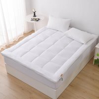 Glamhaus Luxury Mattress Topper Fitted Skirt Oeko Tex 100 Silvadur - Super King in White
