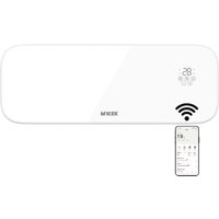 MYLEK Glass Overdoor Air Curtain Heater Fan 2kW Wifi App Ceramic PTC Timer in White