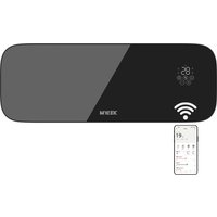 MYLEK Glass Overdoor Air Curtain Heater Fan 2kW Wifi App Timer Ceramic PTC in Black