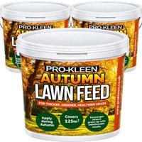 ProKleen Autumn Lawn Feed Grass Green Fertiliser Prevent Lawn Disease 3 x 2.5KG