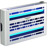 Xterminate LED Wall Mounted Sticky Fly Trap Killer Glue Board Unit in Silver