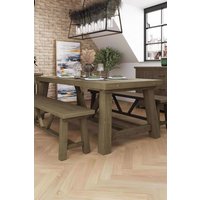 FWStyle 2M Fixed Top Dining Table Natural Reclaimed Pine in Brown