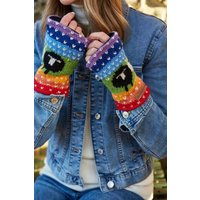 Pachamama Women's Black Sheep Handwarmers Rainbow Colours