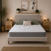 Starlight Beds Nebraska Tufted Hybrid Mattress Soft Feel Cool Touch Quilted Surface in Light Grey | Size: EU Double