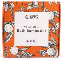 KDMD Set of 4 Vitamin C Bath Bombs Aromatherapy Quartet in Orange