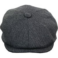 8 Panel Flat Newsboy Grandad Tweed Hat Peaky Blinders