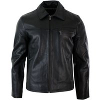 Classic Real Leather Collar Box Jacket