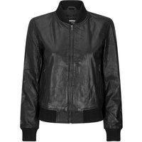 Varsity Leather Bomber Jacket Casual Vintage