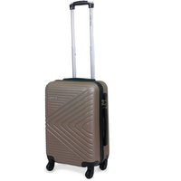 Planet Direct Modern Hard Shell Suitcase with 3-Digit Lock (55x36x23cm) in Medium Beige | Size: 55 x 36 x 23 cm