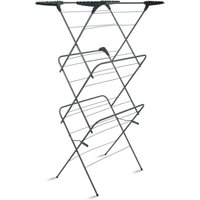 Libbi Lou 3-Tier Foldable Clothes Airer Laundry Drying Rack in Grey