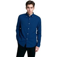 Smart Casual Button Down Shirt 100% Cotton Regular Fit Semi Formal Shirt Dark