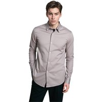 Smart Casual Button Down Shirt 100% Cotton Regular Fit Semi Formal Shirt Pale