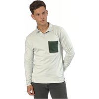 Single Pocket Long Sleeved Polo Shirt Blue