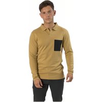 Single Pocket Long Sleeved Polo Shirt Metallic