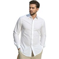 TopLook London Men's Mens Business Causal Shirt Button-Down Long Sleeve Shirt in White | Size: XS