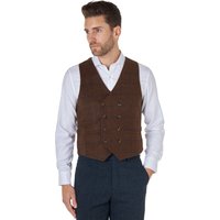 Stylish Jude Tweed Check Double Breasted Waistcoat Modern Elegance