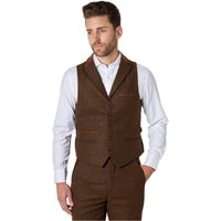 Vitori Tweed Waistcoat Notch Lapels Elegant Traditional Style