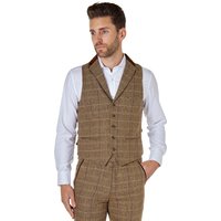 Stylish CARLO Tweed Check Waistcoat