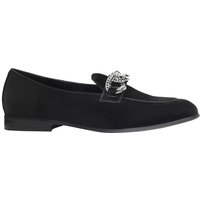 Elegant Velvet Loafers Diamond Chain Buckle
