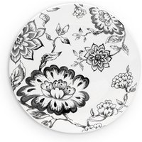 Wade Albert White Botanical Night Dinner Plate, Black WA967021BLK | Size: 120