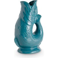 Wade Albert White Fish Jug, Earthenware, 0.6L, Agave WA967802TEA in Teal | Size: A