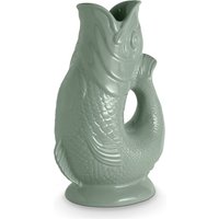 Wade Albert White Fish Jug, Earthenware, 1.2L, Sage Green WA967803SGE in Pale Green | Size: A