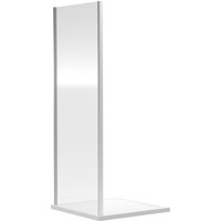 Balterley Safety Glass Reversible Shower Side Panel Chrome 6mm 900mm in Silver