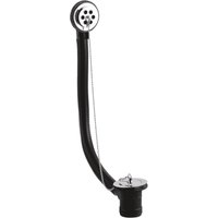Balterley - Bath Waste With Overflow, Poly Plug & Ball Chain, For Baths Up To 5mm Thick - Chrome