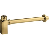 Balterley Square Minimalist Bottle Trap Brushed Brass in Metallics