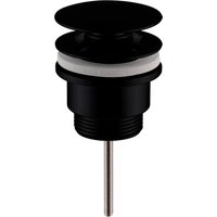 Balterley Universal Push Button Basin Waste Slotted Unslotted Matt Black