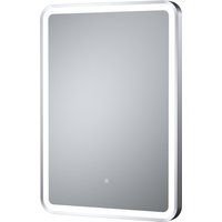Balterley Rectangular Framed LED Mirror with Demister, 700x500mm - Chrome in Silver