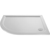 Balterley Premium Slip Resistant Shower Tray - Left Hand Offset Quadrant - 1000mm x 800mm - White