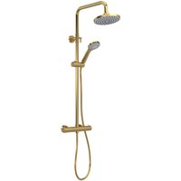Balterley Pride Round Shower Kit with Fixed Head & Handset - Brushed Brass in Metallics