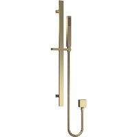 Balterley Rectangular Slider Rail Kit with Outlet Elbow Brushed Brass in Metallics